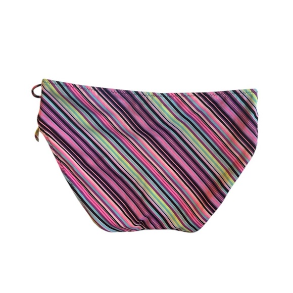 Victorias Secret Bikini Bottoms Multicolored Diagonal Stripes Womens Size Large - Picture 5 of 8